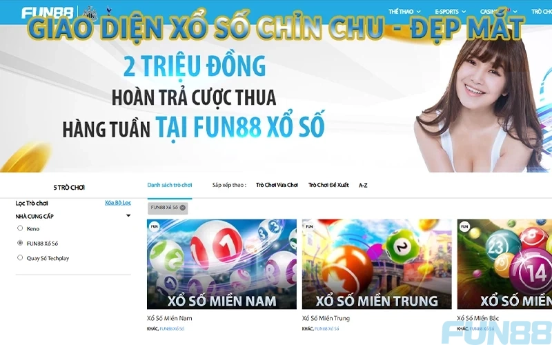 Giao diện Xổ Số chỉn chu - đẹp mắt