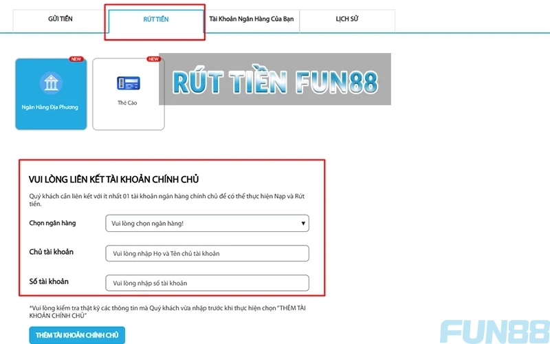 rút tiền Fun88